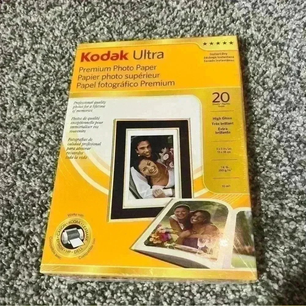 Kodak Ultra Premium Photo Paper 20 sheets high gloss 5X7 10mil New